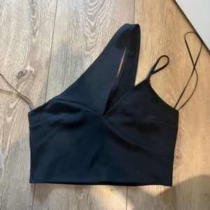 Abercrombie & Fitch Black Strappy Crop Top